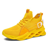Men's Shoes Breathable Mesh Running Unisex Light Tennis Baskets Athletic Sneakers MartLion yellow 36 