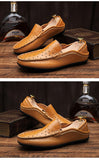 Leather Men's Shoes Casual Formal Loafers Moccasins Breathable Slip on Driving Mart Lion   