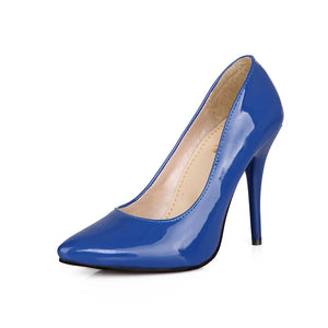 Glamour Blue Beige Women Formal Pumps Classic Stiletto Heels Lady Nude Shoes MartLion   