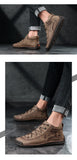 Handmade Soft Leather Casual Men's Shoes Winter With Fur Loafers Comfort Walking Flats Moccasins Mart Lion   