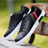 Men's Sneakers Casual Sports White Tenis Masculino Lace-Up Moccasin Trendy Flats Shoes Running Walking Mart Lion   