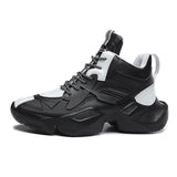 Autumn Men's Sneakers Running Sport Shoes Ankle Boots High-Cut Platform Casual Trainers Walking Basketball Mart Lion black white 39 