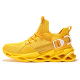 Breathable Running Shoes Men's Sneakers Bounce Summer Outdoor Athletic Training Zapatills Mart Lion G133Yellow 6.5 