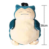 Cute Pokemon Backpack Kawaii Japanese Style Plush Bag Gengar Eevee Snorlax Backpack Schoolbag Cosplay Props Gifts MartLion Snorlax 36cm As Picture 