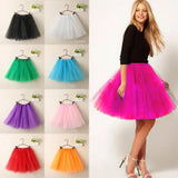 Women Summer Vintage Tulle Skirt Adult Fancy Ballet Dancewear Party Costume Ball Gown Mini Skirt MartLion   