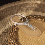 Summer Women Sandals Rhinestone Simple and Casual Buckle Woman Shoes MartLion   