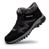  Winter Women's Snow Boots Leather Warm Plush Snow Waterproof Wedge Suede Slip Resistant Casual Shoes Mart Lion - Mart Lion