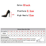 Liyke Spring Autumn Black High Heels Women Pumps Color Rhinestone Pointed Toe Shallow Party Dress Shoes Stilettos Mujer Mart Lion   