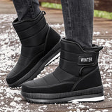  Winter Men's Boots Plush Warm Snow Waterproof Outdoor Winter Sneakers MartLion - Mart Lion