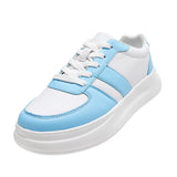Leather Casual Shoes Trendy Men's Shoes Non-slip Walking Lightweight Ankle Shoes MartLion Blue 36 