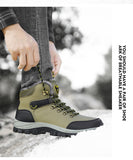 Men's Boots Waterproof Leather Sneakers Super Warm Military Outdoor Hiking Winter Work Shoes Mart Lion   