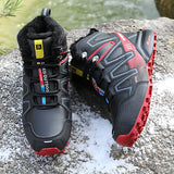 Outdoor snow boots men's and women winter warm thick waterproof non-slip cotton shoes winter hiking MartLion   