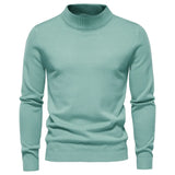 Winter Thick Men's Sweaters Casual Turtle Neck Solid Color Warm Slim Turtleneck Sweaters Pullover MartLion MD001-GrassGreen EUR  XL 72-80 kg 