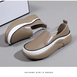 Women Shoes Flats Leather Sneakers Casual Walking Footwear Loafers MartLion   