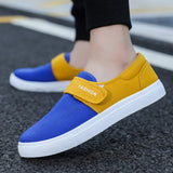 Men's Casual Sneakers Vulcanized Flat Shoes Designed Skateboarding Tennis Hook Loop Outdoor Sport Mart Lion   