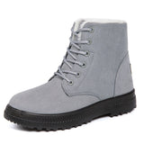 Women Boots Snow Plush Women Shoes Platform Boots For Women Keep Warm Women's MartLion Gray 44 