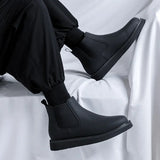 Men's Autumn Winter Chelsea Ankle Boots English Wind Workers Wear Leather Platform Casual Designer Shoes MartLion   
