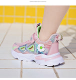 Girls Shoes Light Mesh Sneakers Kids Summer Children Autumn Tenis Pink Sport Cartoon Female Running Net Sock Footwear Mart Lion   