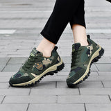 Hiking Shoes Woman Sneakers Men's Sports Unisex Canvas Camouflage Field Female Footwear Couples Running Walking Mart Lion   