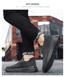 Men's Sports Shoes Non-slip Knitted Board Balance Trend Rubber Casual Mart Lion   