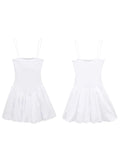 Women's Thin Straps Poplin Puff Short Women's Clothing Vacation Outfits Female Dresses MartLion   