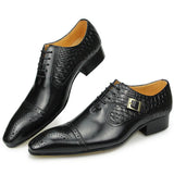 Luxury High-end Leather Shoes Men's Oxford Elegant Formal Genuine Leather Dress Style MartLion Black 39 