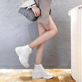 Spring Autumn Full Diamond Casual Shoes Crystal Platform Sneakers Ladies Footwear Woman Platform Tennis Mart Lion   