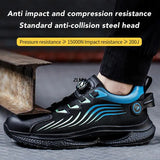 Light Work Safety Boots Men's Steel Toe Work Shoes Puncture Proof Anti-smash Industrial Rotatory Button Men's Boots MartLion   