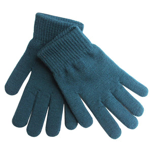 Women Cashmere Knitted Gloves Hand Warmer Winter Thicken Lining Full Fingered Mittens Skiing Short Wrist Gloves Warm MartLion green  