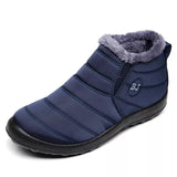 Women Boots Slip On Winter Shoes Waterproof Ankle Winter Boots Female Snow Black Femininas MartLion Blue(AE存量)**** 35 