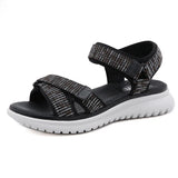 Sandals Women Summer Shoes Soft Beach Young Ladies Casual MartLion Black 10 