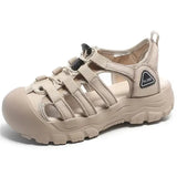 3.5cm Soft Soled Genuine Leather Round Toe Sandals Contoured Loafer Ladies Summer Cozy Shoes MartLion Beige 37 
