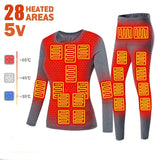 Zone 28 Heated  Winter Men's Heated Suit Underwear Motorcycle USB Electric Powered Thermal Heating Motorcycle Pants Men Skiing MartLion 28 woman GY-CZ S 