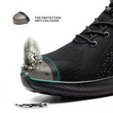 Man Safety Boots High top Safety Shoes Men Women Steel Toe Work Shoes Men Anti-smash Indestructible Construction Boots Winter MartLion