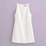 Dresses Women's Summer  Chic Slim Mini Holiday Women Dress MartLion Beige S 