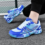 Women Sneakers Men's Badminton Shoes Light Black Breathable Female Outdoor Sports Training 
Athletics Mart Lion Blue 31 