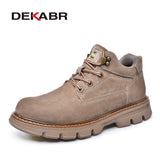 Men's Boots Genuine Leather Soft Sole Autumn Winter Ankle Boots Classical Outdoor Casual Shoes MartLion   