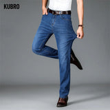 Men  Stretch Men's Jeans Men Versatile Denim Long Loose Pants Trendy MartLion   