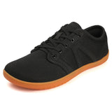 Men's Casual Sports Barefoot Shoes Minimalist Cross-Trainer Wide Toe Walking Zero Drop Sole Trail Running Sneakers MartLion A036 Black 44 