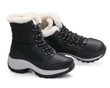 Women Boots Waterproof Snow Boots Warm Plush Winter Shoes Mid-calf Non-slip Winter Female MartLion   