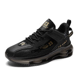 Fujeak Men's Shoes Running Sneakers Mesh Breathable Cushioning Basketball Footwear Outdoor Jogging Sports Mart Lion 567 black 39 