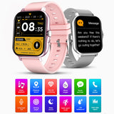Straps Smart Watch Women Men's Smartwatch Square Dial Call BT Music Smartclock For Android IOS Fitness Tracker Trosmart Brand MartLion   