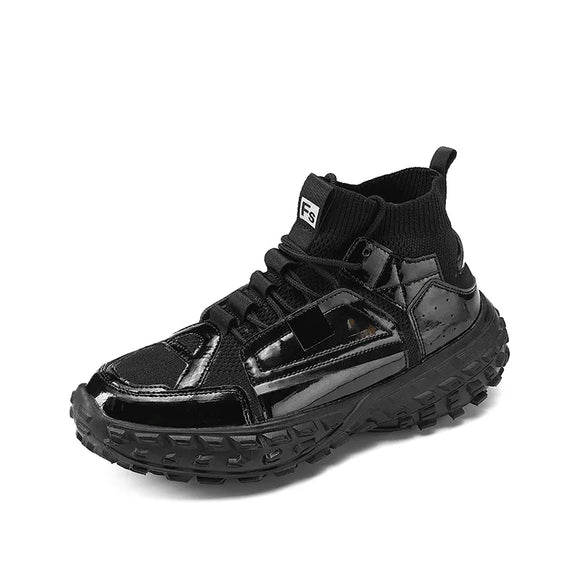 Spring Autumn Sliver Mirror Sneakers Men's Glitter Luxury Desinger Shoes Platform Breathable Casual MartLion black S819 39 
