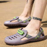 Men's Sandals Summer Flip Flops Slippers Outdoor Beach Casual Shoes Water Masculina Mart Lion Gray 39 