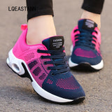 Thick-Soled Ladies Sneakers Korean Student Mesh Casual Shoes Breathable Soft Bottom Cushion Running Mart Lion   