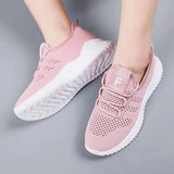 Women Mesh Breathable Casual Sneakers Lace-up Vulcanized Shoes Ladies Platform Sneakers MartLion   