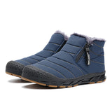 Men's Snow Boots Warm Fur Winter Shoes Long Plush Ankle Boots Unisex Outdoor Casual Sneakers Durable Non-slip MartLion Blue(AE存量)**** 36 
