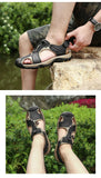 Outdoor Sandals Men's Summer Casual Leather Sandals Non-slip Beach hombre MartLion   