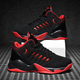 Men's Basketball Shoes Breathable Anti-slip Sneakers Women Summer Autumn Gym Outdoor Sports White MartLion Black red 39 