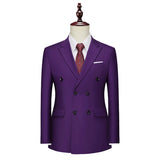 Handsome 100 Peacock Tail  Men's Suit Coat Casual Polyester  Four Seasons  Blazers Smart Casual MartLion purple M (EUR XXS) 
